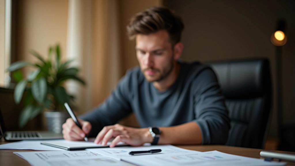 Freelance au travail avec ses outils de gestion et planification