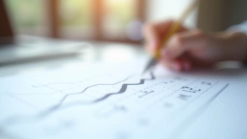 Gros plan sur un graphique en courbe montrant la croissance des ventes avec des points de données colorés et une tendance à la hausse marquée