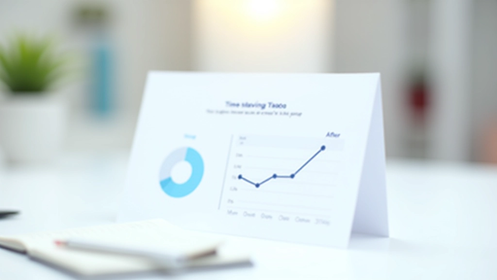 Graphique montrant la réduction du temps de facturation avec comparaison avant-après et économies de temps chiffrées